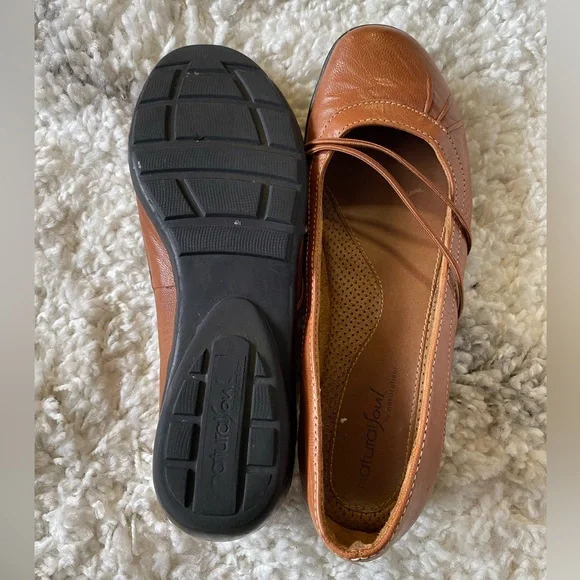 Natural Soul By Naturalizer Shoes Flat Mary Jane Brown Comfort Womens Size 8 Med - Picture 4 of 7